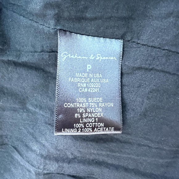 Graham & Spencer Suede Moto Jacket Size Small - Picture 11 of 12